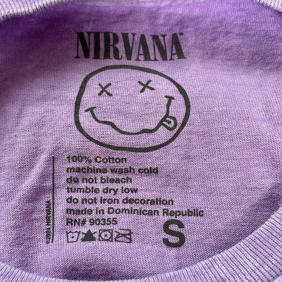 Nirvana Angel Graphic Tee Purple Band T-Shirt Vintage Style Grunge S - Picture 4 of 9